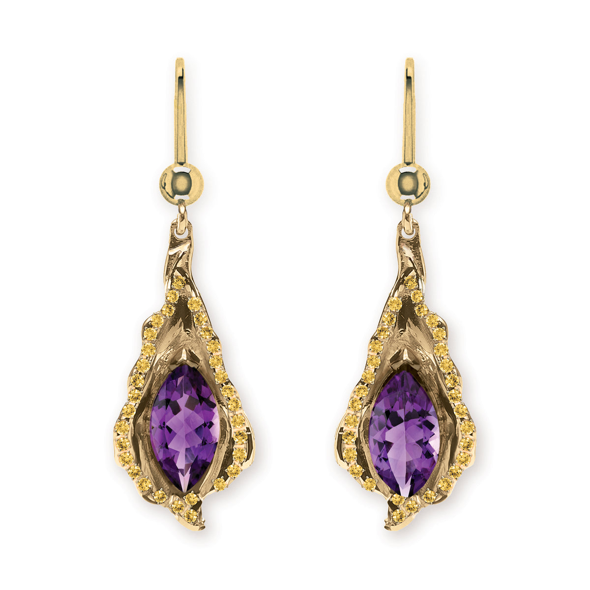 Effervescent Leaves: Gold and Gem Leaf Charms/Pendents