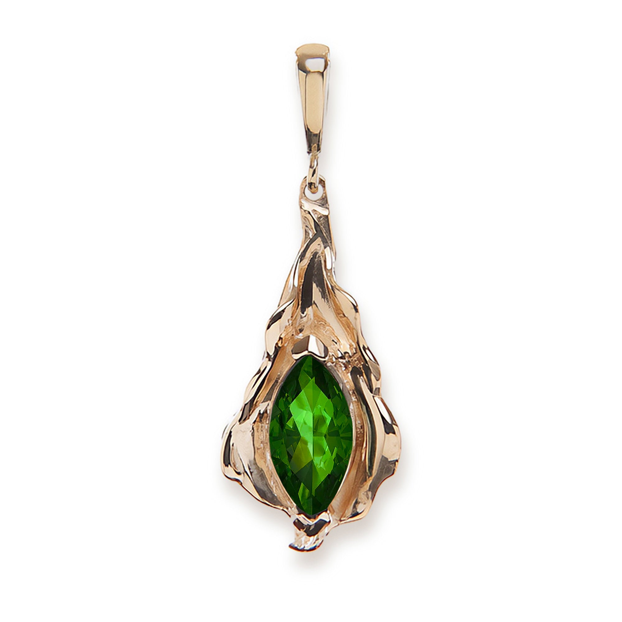 Effervescent Leaves: Gold and Gem Leaf Charms/Pendents