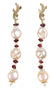 Charming Earrings: Freshwater Pearls, Garnet and Peridot and Gold