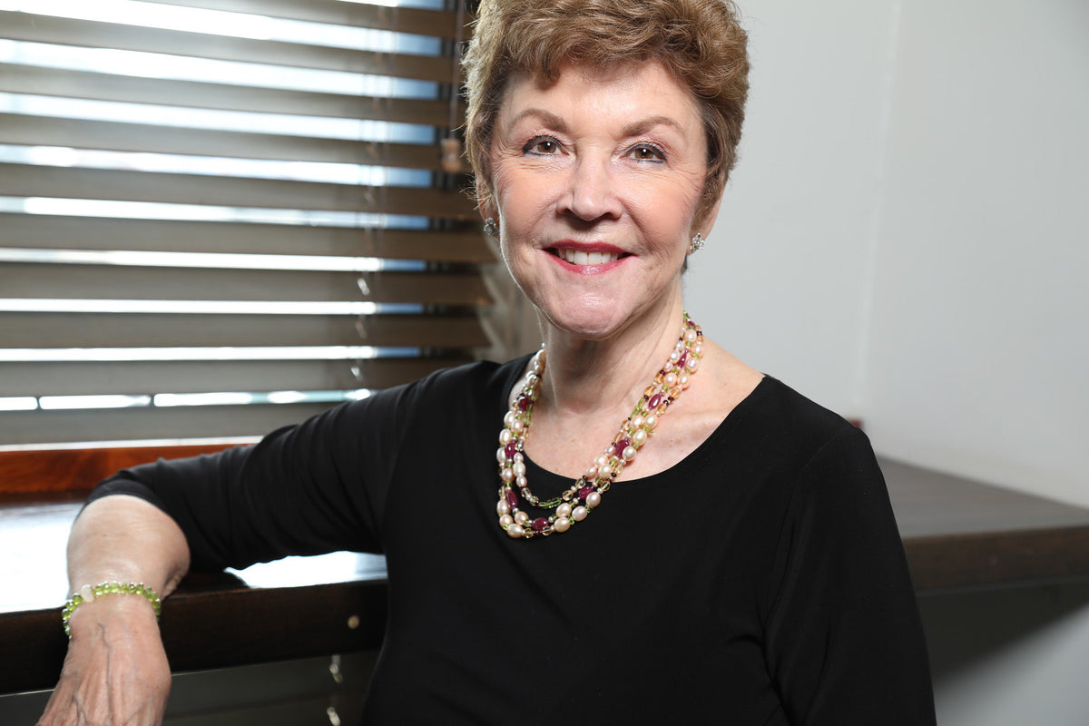 Dreaming of Tartans: Pearl, Ruby, Citrine, Peridot, Amethyst, and Gold Necklace