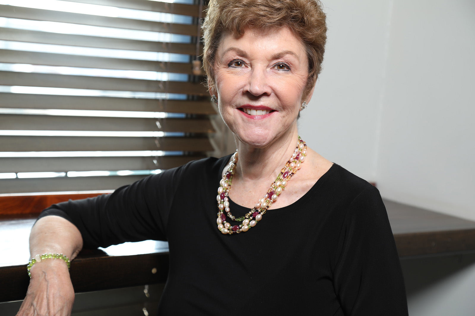 Dreaming of Tartans: Pearl, Ruby, Citrine, Peridot, Amethyst, and Gold Necklace