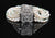 Pearl, blue topaz, chrysoberyl, diamonds (.41ct total weight), and gold bracelet.  14kt white gold.  8”